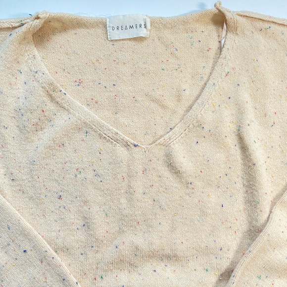 DREAMERS Rainbow Speckled Cream Oversized Comfy Sweater; Women’s Size Med/ Large - Picture 2 of 13